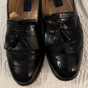 Bostonian Black Leather Tassel Loafers
